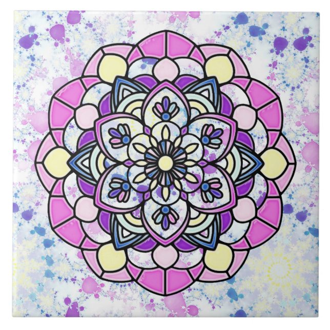 Azulejo Spring Mandala A Tile Cerámico (Frente)