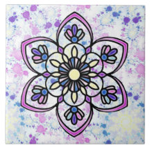 Spring Mandala B Tile cerámico