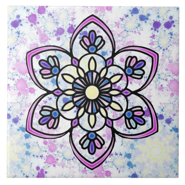 Azulejo Spring Mandala B Tile cerámico (Frente)