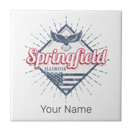 Azulejo Springfield City Illinois Estados Unidos