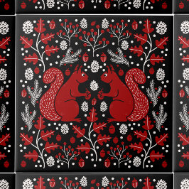 Azulejo Squirrel Forest Woodland