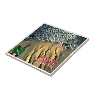 Azulejo SR.006 NOUAKCHOTT, Dunas de arena, Mauritania,