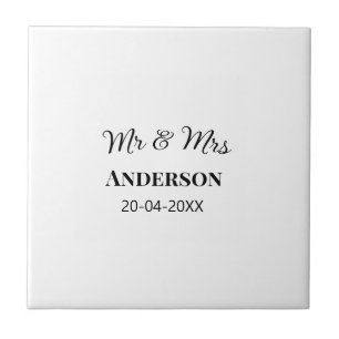 Azulejo Sr y Sra agregar apellido fecha año favor de la bo