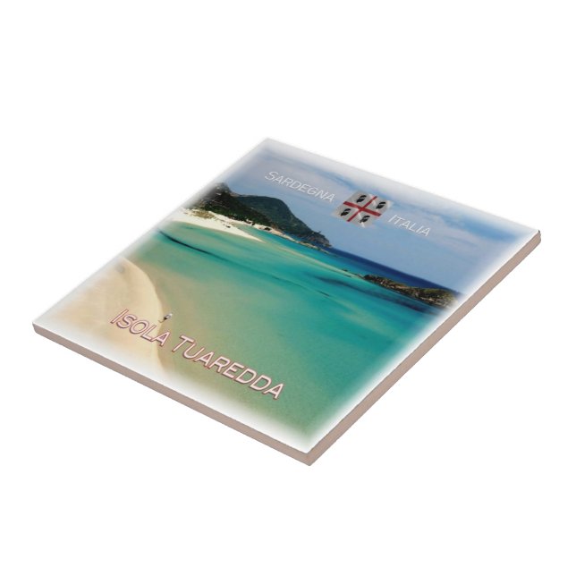 Azulejo SRD026 ISOLA TUAREDDA, Cerdeña, Italia, (Lado)