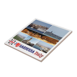 Azulejo SRD039 SARDINIA I Love, Mosaic, Italia,