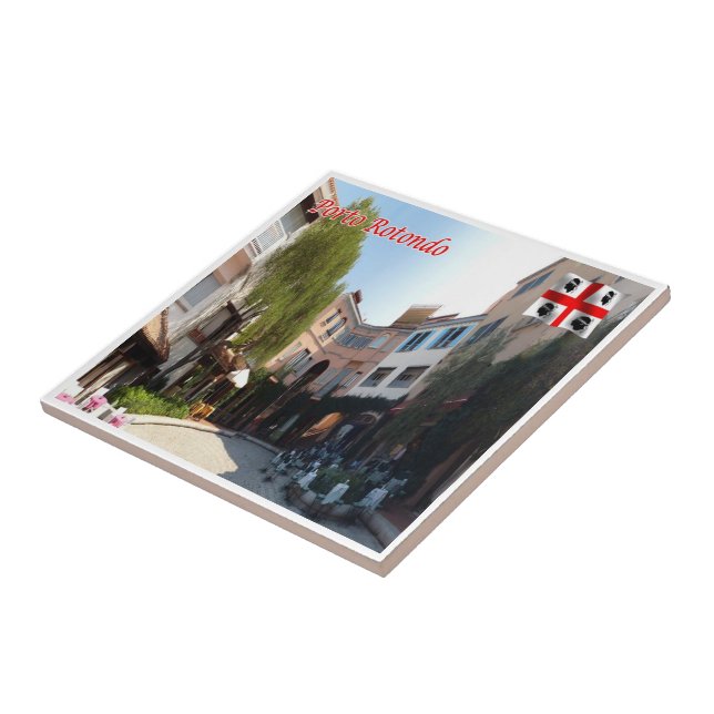 Azulejo SRD050 PORTO ROTONDO, Cerdeña, Italia, (Lado)