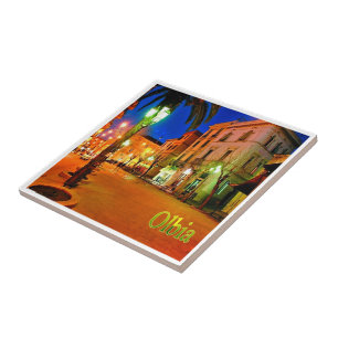 Azulejo SRD057 OLBIA, Plaza Regina Margherita,