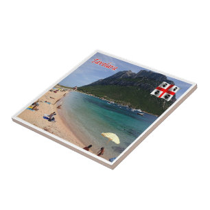 Azulejo SRD058 OLBIA, isla Tavolara, Cerdeña,