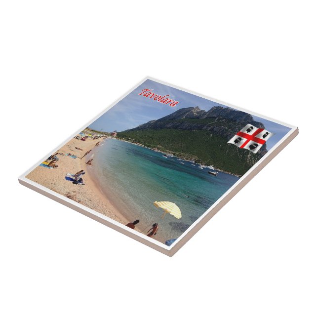 Azulejo SRD058 OLBIA, isla Tavolara, Cerdeña, (Lado)