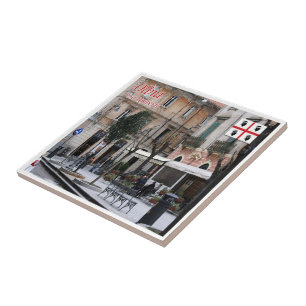 Azulejo SRD059 OLBIA, Corso Umberto, Cerdeña,