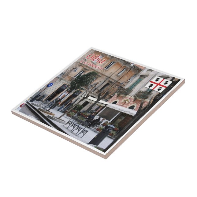 Azulejo SRD059 OLBIA, Corso Umberto, Cerdeña, (Lado)