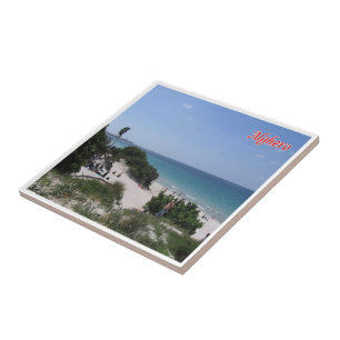 Azulejo SRD069 ALGHERO Beach, Cerdeña, Italia,