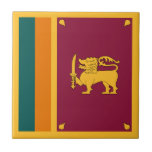 Azulejo Sri Lanka Flag<br><div class="desc">Patriotic flag of Sri Lanka.</div>