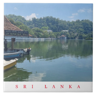 Azulejo Sri Lanka Kandy Lake vista cerámica