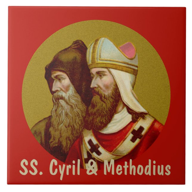 Azulejo SS. Cirilo y Metodio (M 001) (Frente)