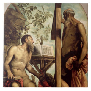 Azulejo St Andrew y St Jerome