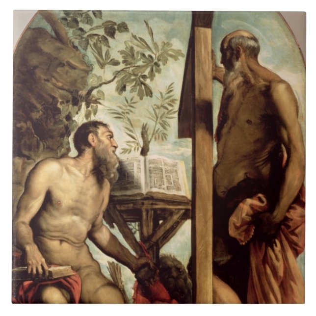 Azulejo St Andrew y St Jerome (Frente)