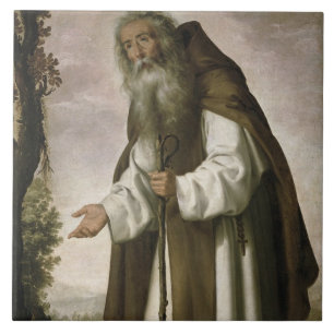 Azulejo St Anthony Dispirited, 1640 (el aceite en lona)