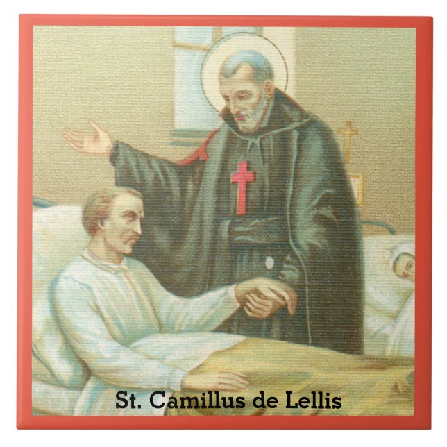 Azulejo St. Camillus por un inválido (M 021) (Frente)