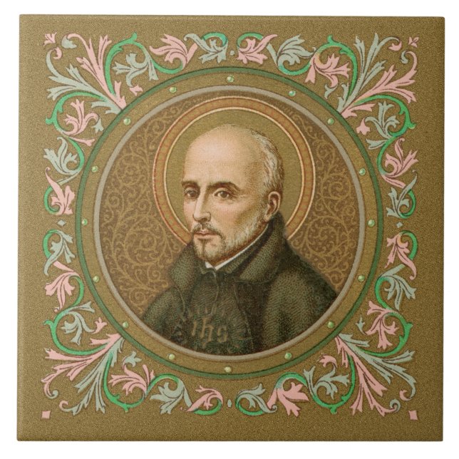 Azulejo St. Ignatius Loyola (BK 050; Estilo 3) (Frente)