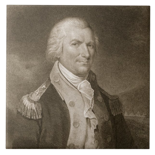 Azulejo St. importante Clair de general Arturo, grabado (Frente)