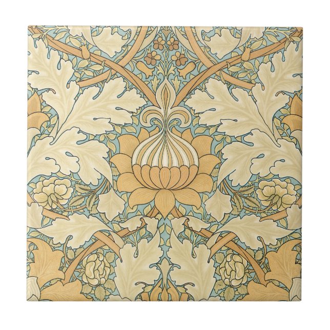 Azulejo St. James de William Morris, Hojas de Acanto (Frente)