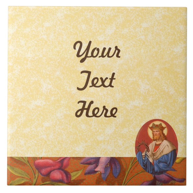 Azulejo St. Louis IX el Rey (PM 05) Diseño DIY (Frente)