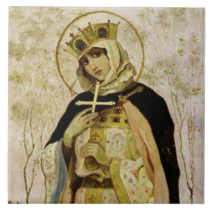 Azulejo "St Olga" por Mikhail Nesterov