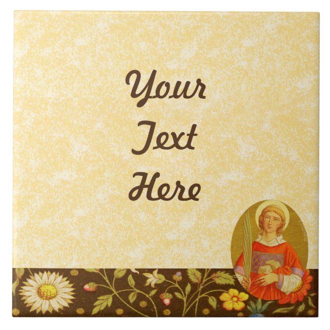 Azulejo St. Stephen el ProtoMartyr (PM 08) Diseño DIY (Frente)