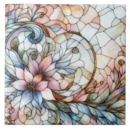 Azulejo Stained glass flower motive