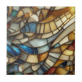 Azulejo Stained Glass Waves