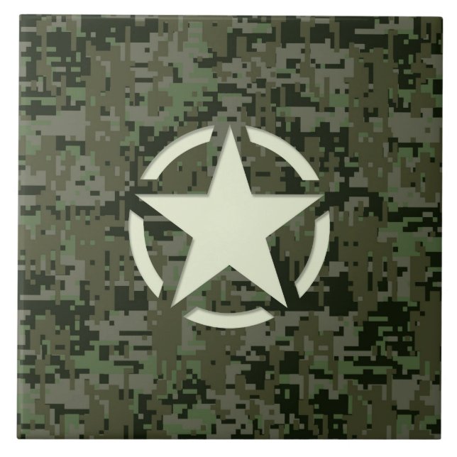Azulejo Star Stencil Digital Woodland (Frente)