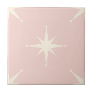 Azulejo Starburst Atómico Mid Century Rosa moderno
