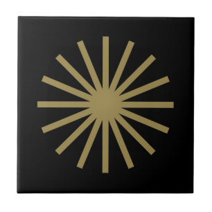 Azulejo Starburst Black and Gold