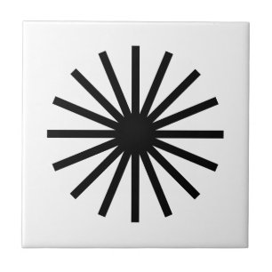 Azulejo Starburst Black and White