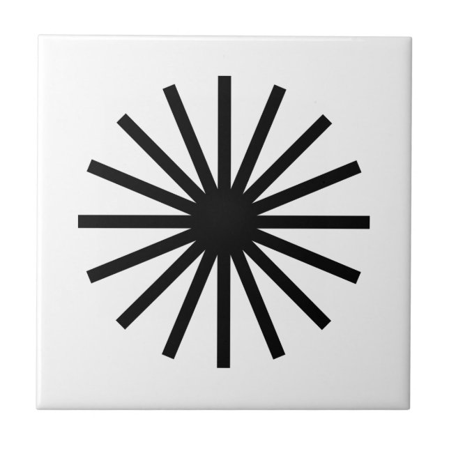 Azulejo Starburst Black and White (Frente)