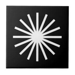 Azulejo Starburst Black and White