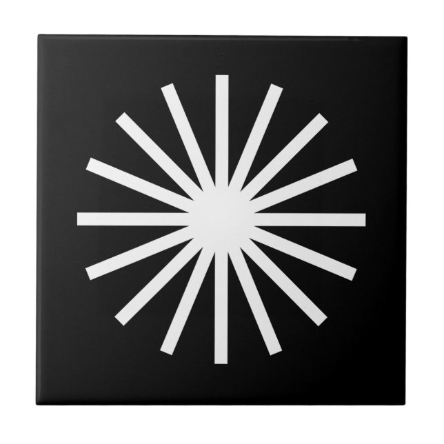 Azulejo Starburst Black and White (Frente)