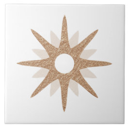 Azulejo Starburst rosa simple de mediados de siglo | Grand