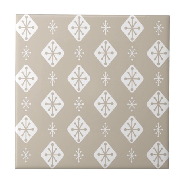 Azulejo Starbursts Diamonds Taupe (Frente)