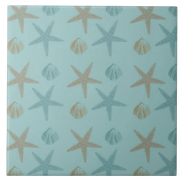 Azulejo Starfish and Shells