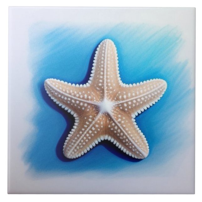 Azulejo Starfish Crayon Drawing (Frente)
