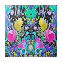 Stargazer Lily, Rosa y Collage de Hibiscus Rosa