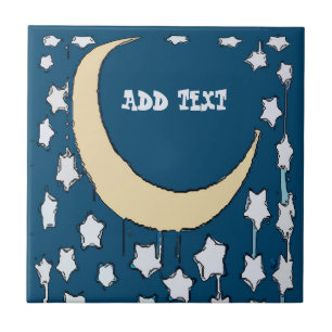 Azulejo Starry Night Moon Tile