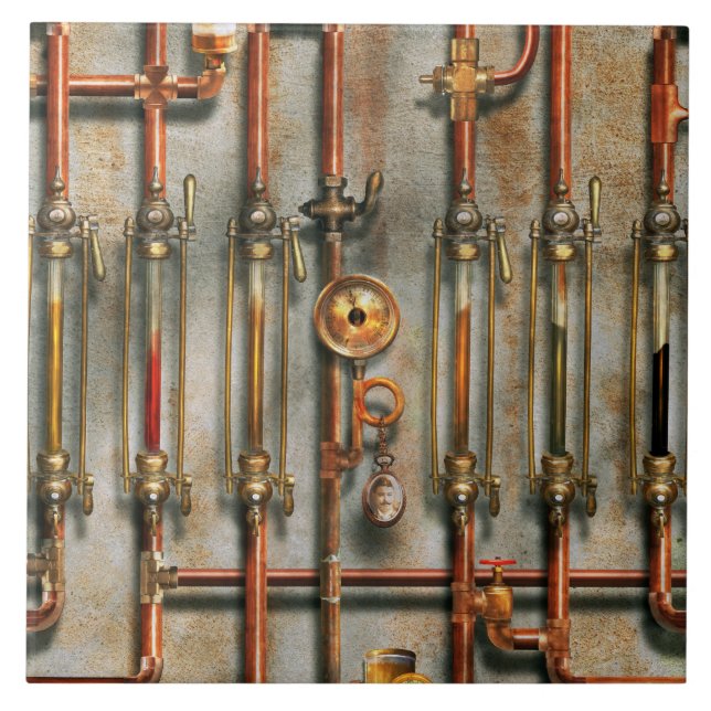 Azulejo Steampunk - El múltiple de lubricación (Frente)