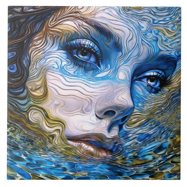 Azulejo "Steel Gaze" - Mujeres En El Agua (Frente)