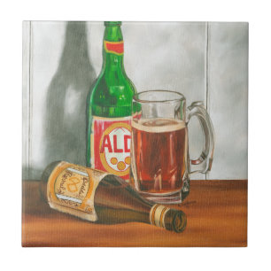 Azulejo Still Life with Beer (La vida con la cerveza) por 
