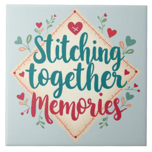Azulejo Stitching Together Recuerdos Embroidery