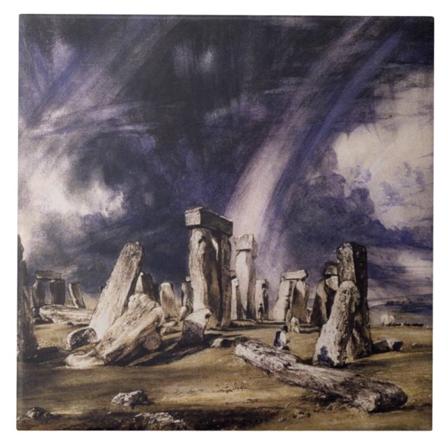 Azulejo Stonehenge (Monumento a la Edad de Bronce en Inglé (Frente)