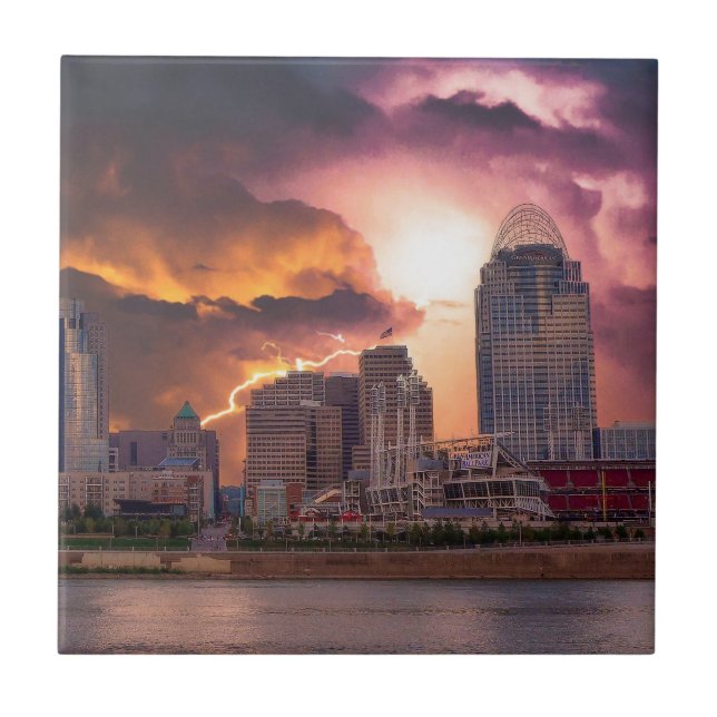 Azulejo Stormy Cincinnati Great American Ball Park (Frente)